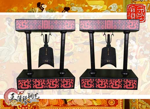 單件編鐘工藝品、外賓禮品、中國(guó)青銅編鐘